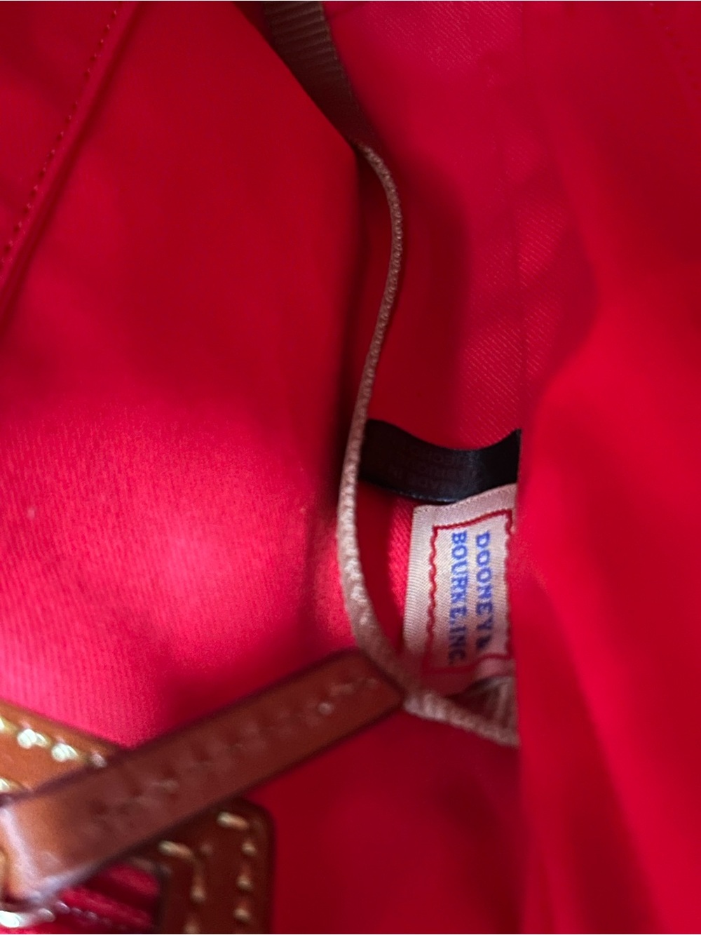 Dooney & Bourke Navy and Brown Signature Tote - Picture 14 of 16